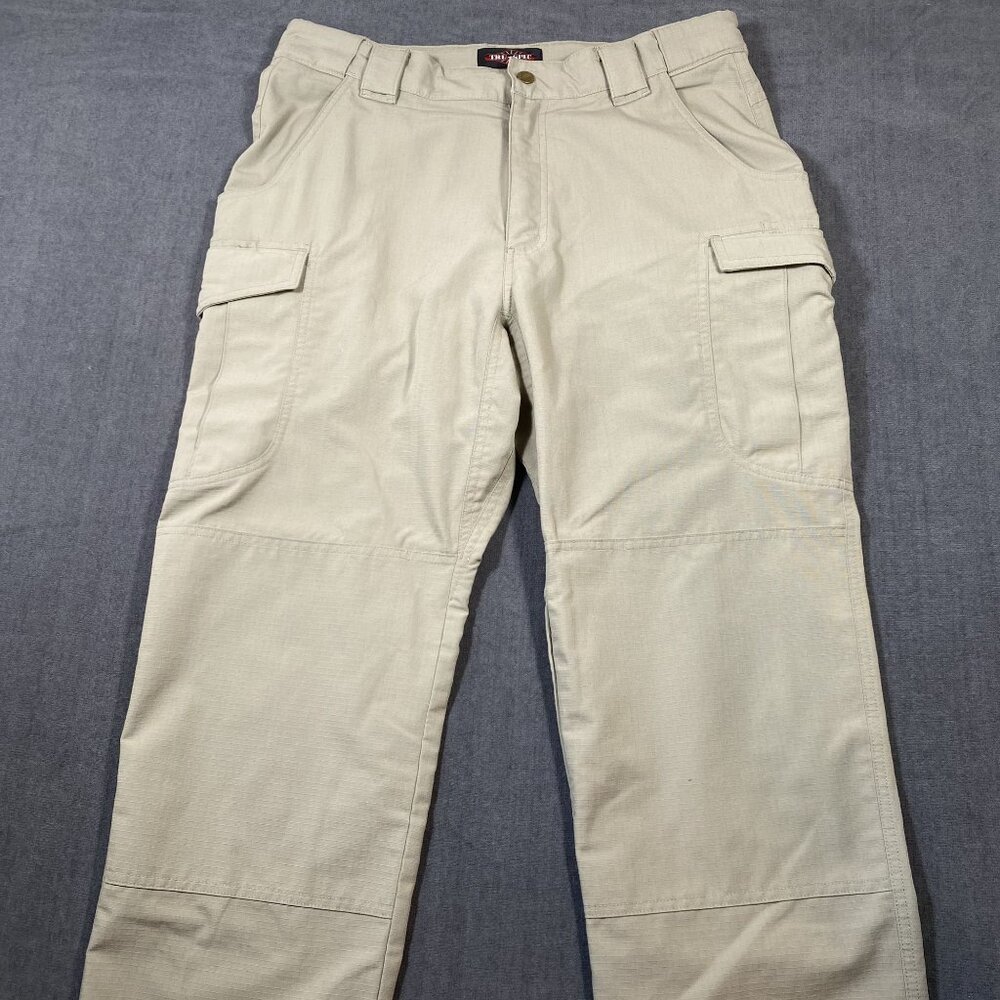 Tru-Spec Mens Khaki Cargo Pants US 36/30 Lightweight Durable Polyester Cotton